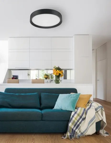 LED stropné svietidlo Luton 55 čierne