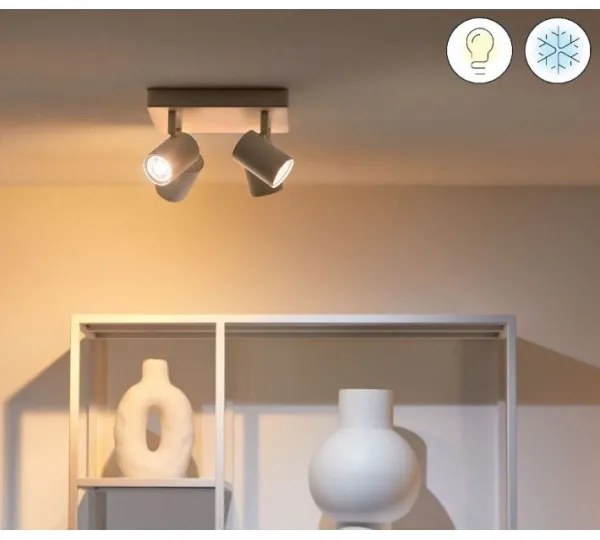 WiZ - LED RGBW Stmievateľné bodové svietidlo IMAGEO 4xGU10/4,9W/230V biela Wi-Fi