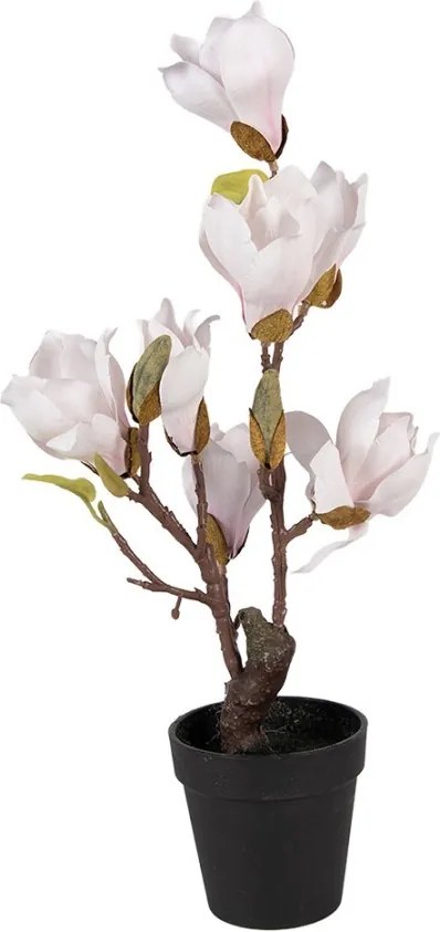 Dekoračný stromček Magnolia s ružovkastými kvetmi - 12*12*40 cm