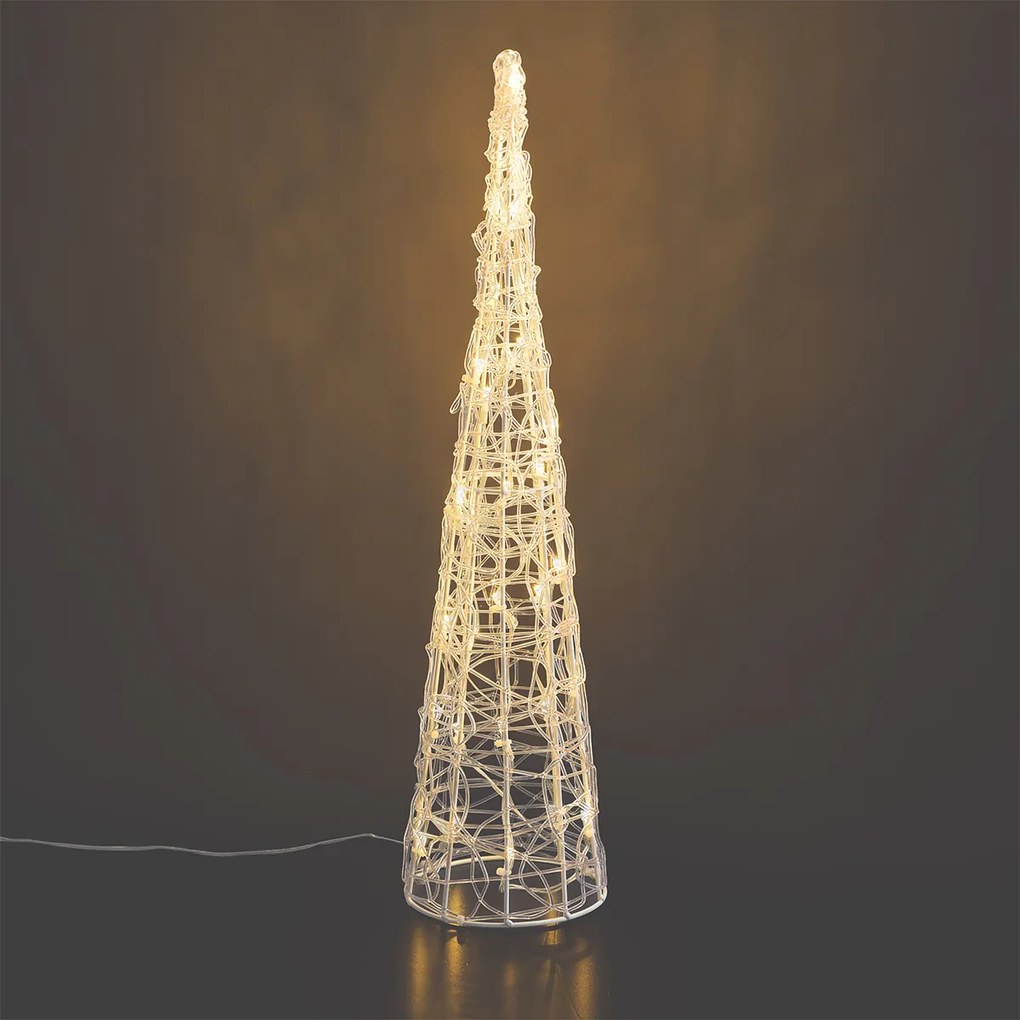 Vianočný stromček priehľadný 60 cm vrátane LED IP44 - Coni