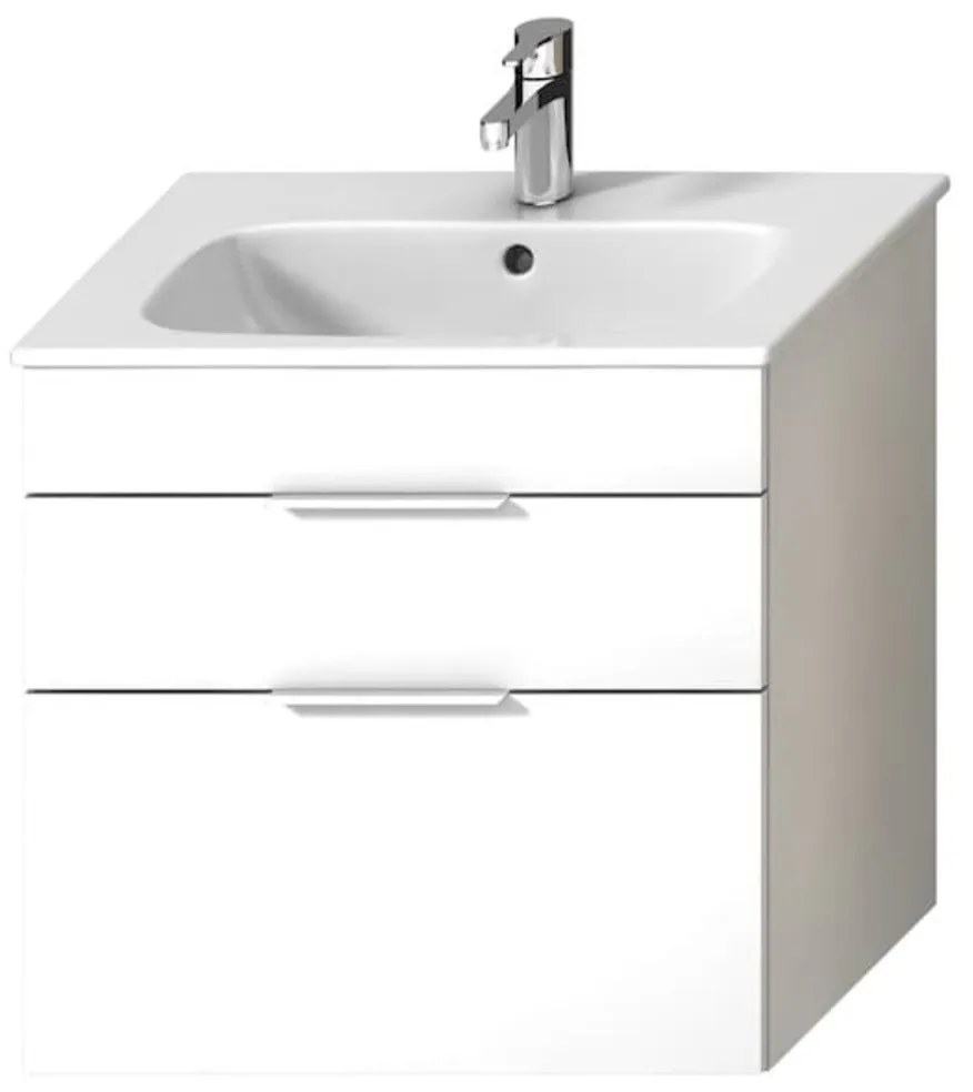 Kúpeľňová skrinka s umývadlom Jika Deep by Jika 65x60,7x43 cm biela H41J6144023001