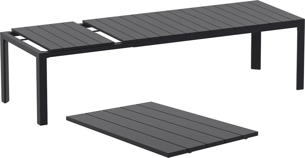 ATLANTIC 210 záhradný rozťahovací stôl black