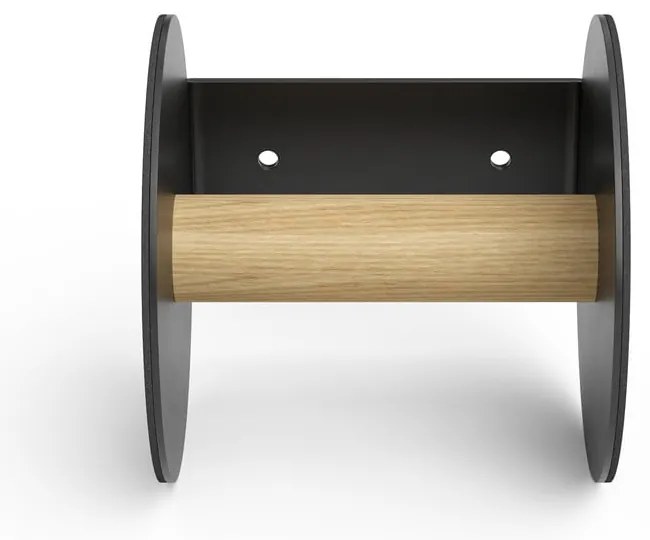 Čierny nástenný držiak na toaletný papier Bull – LIND DNA