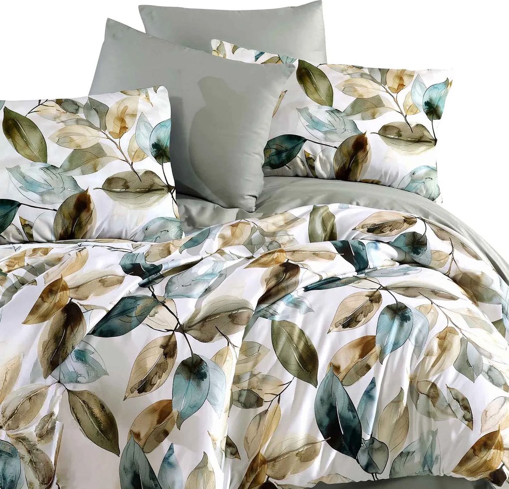 SATÉNOVÉ OBLIEČKY LUXURY SOPRON 160X200 CM, 2KS 70X80 CM LISTY