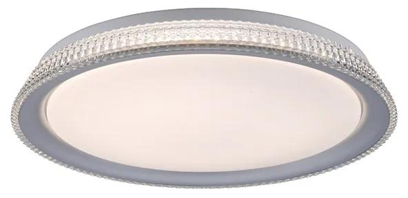 Dizajnové stropné svietidlo strieborné 40 cm vrátane LED stmievateľné - Wendy
