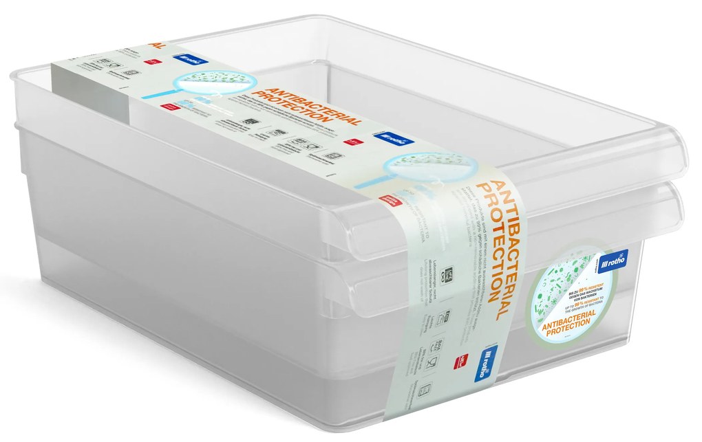 Súprava 3 ks organizérov do chladničky, ROTHO LOFT FRIDGE, antibakteriálne 5 l + 3 l + 1,5 l