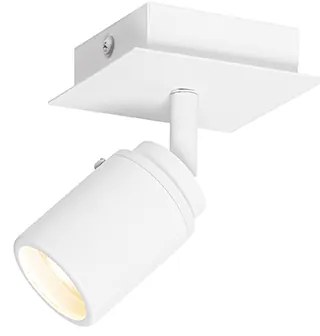 Moderný štvorcový biely kúpeľňový bodový reflektor IP44 - Ducha