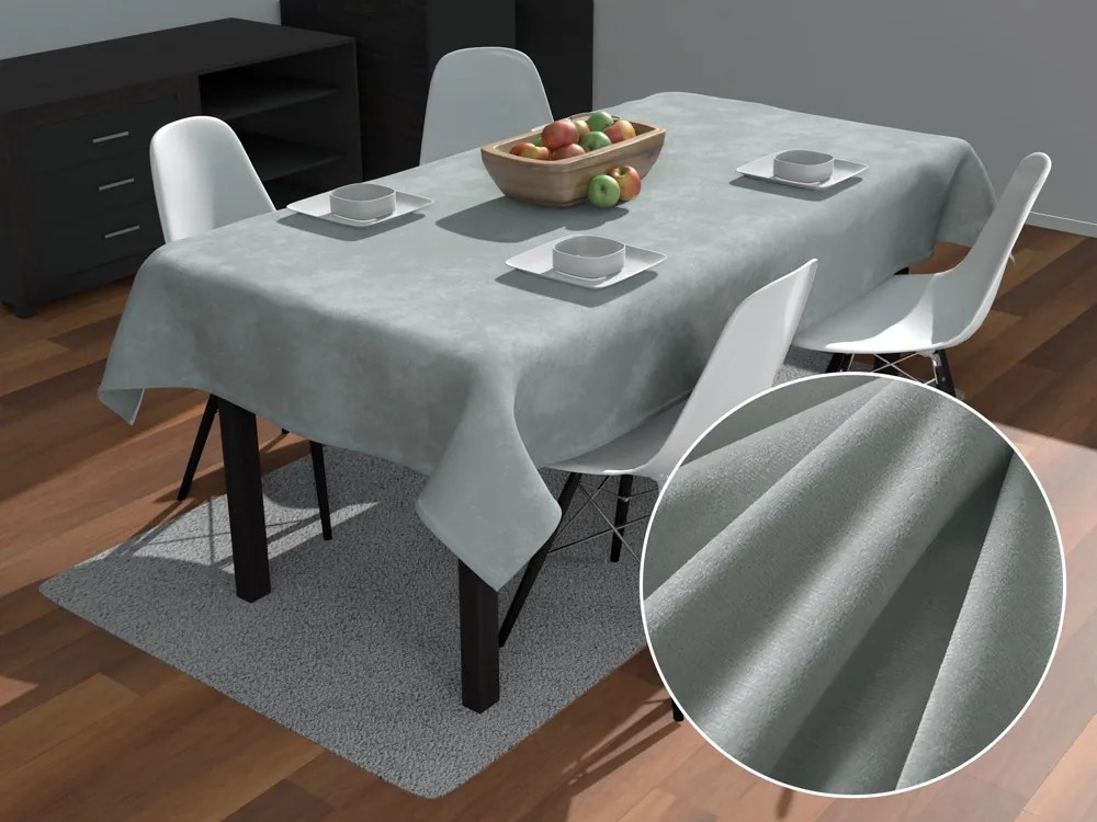 Biante Zamatový obdĺžnikový obrus SV-029 Cementovo sivý 100x140 cm