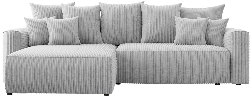 Rohová sedačka Baria (L) (svetlosivá). Akcia -20%. Vlastná spoľahlivá doprava až k Vám domov. 1133097