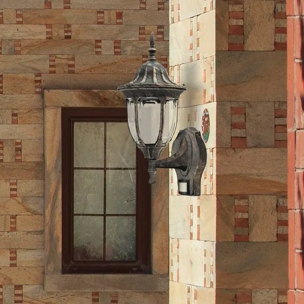 Rabalux 8370 - Vonkajšie svietidlo s pohybovým čidlom MILANO 1xE27/60W/230V IP43