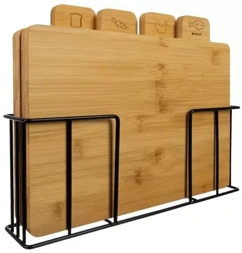 Bambusové dosky so stojanom Ruhhy - 4 ks