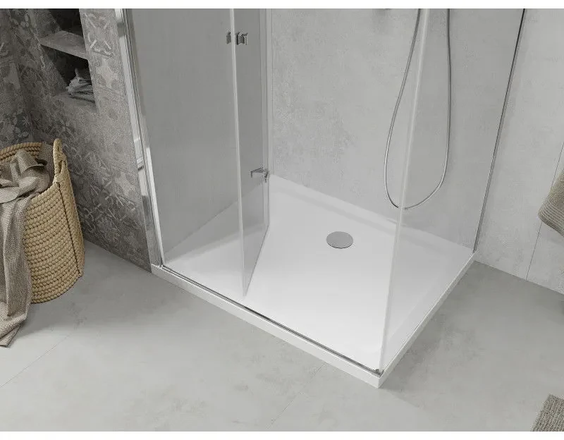 Mexen Lima sprchovací kút 110x90cm, 6mm sklo, chrómový profil - číre sklo + Slim sprchová vanička - 856-110-090-00-00-4010