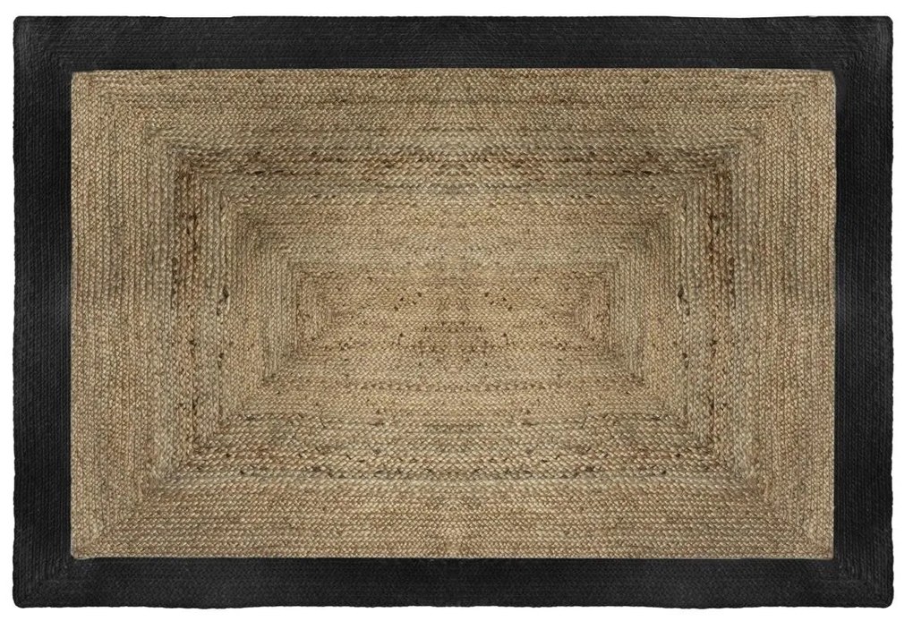 Jutový koberec DYWAN 170 cm čierny/hnedý