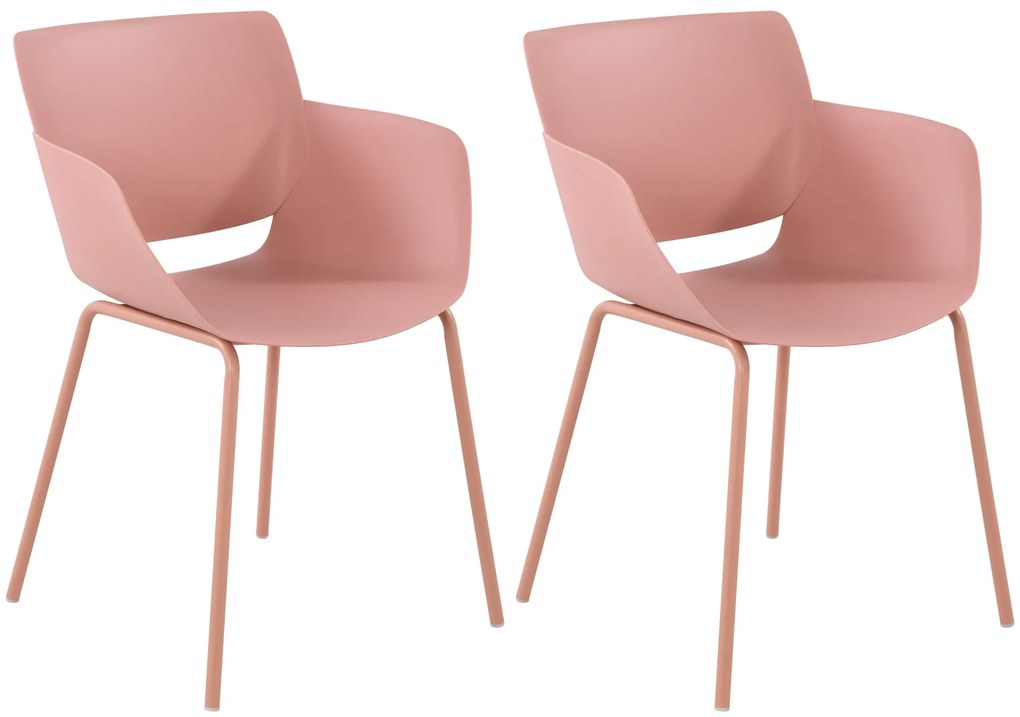 Set 2 stoličiek Alpena - ružová