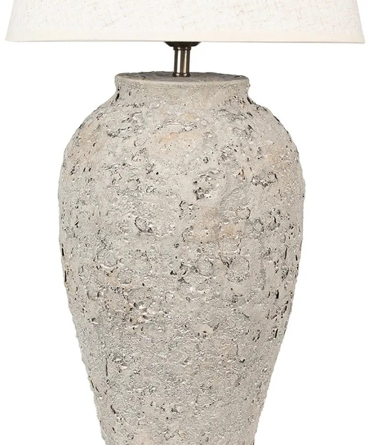 Sivá stolná lampa TERRACOTTA Ø35*68