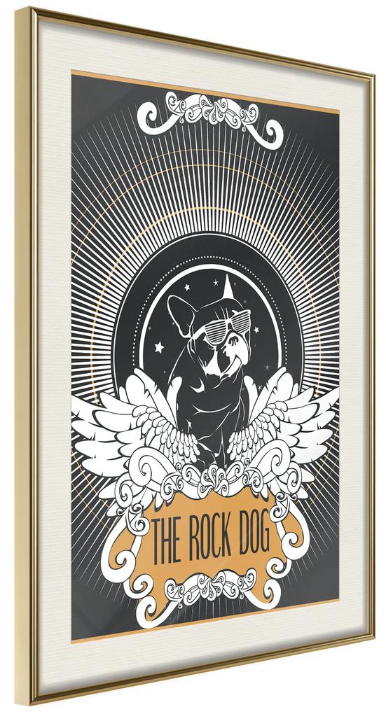 Artgeist Plagát - The Rock Dog [Poster] Veľkosť: 40x60, Verzia: Zlatý rám s passe-partout