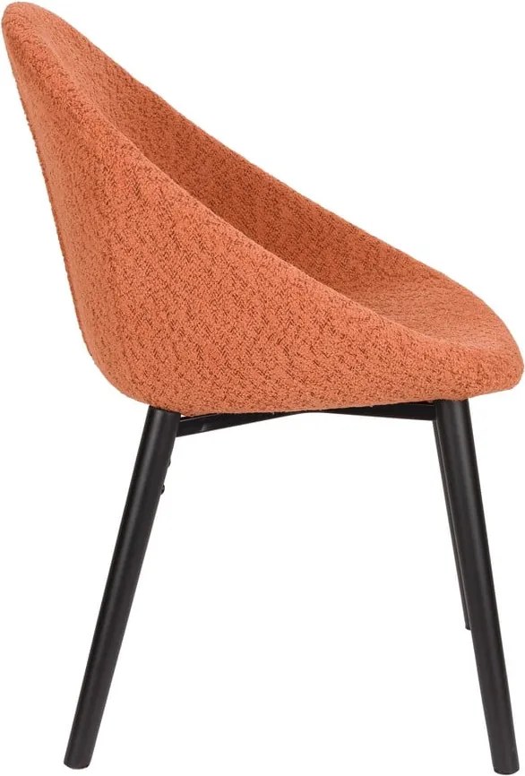 Oranžové čalúnené jedálenské kreslo Fenna – Dutchbone