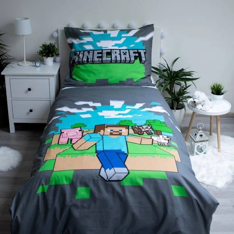 JERRY FABRICS Obliečky Minecraft Adventure Bavlna, 140/200, 70/90 cm