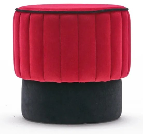 Taburet Rose Puf Red