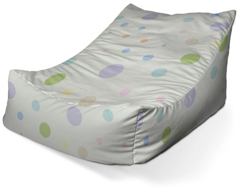 Sablio Sedací vak Lounge Trojfarebné bodky - 80 x 95 x 50 cm