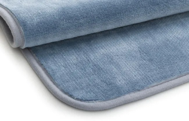 Kúpeľňový koberček Miami Viscose modrý