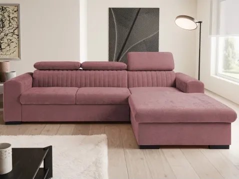 Rohová sedačka Sansa, staroružová látka, pravý roh%