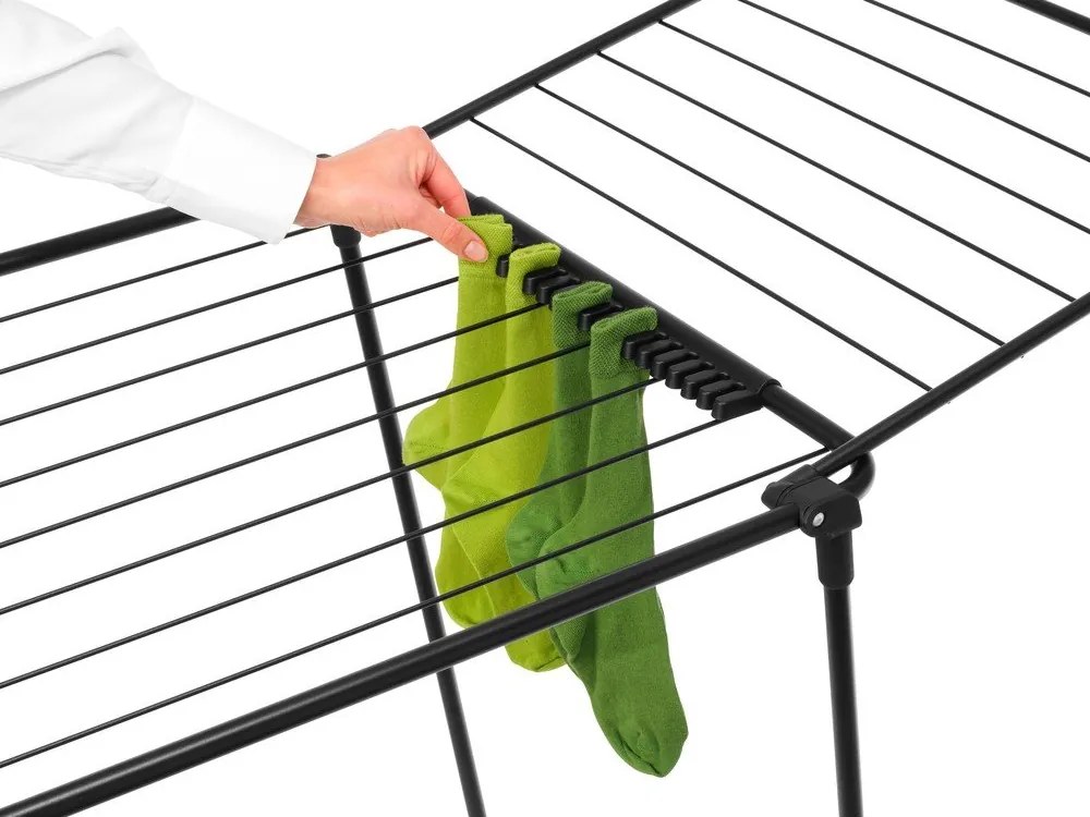 Matne čierny sušiak na bielizeň 22 m HangOn Too – Brabantia