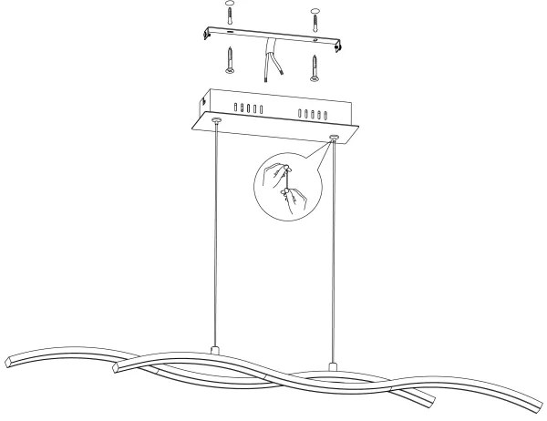 Eglo 96103 - LED luster LASANA 2 2xLED/9W/230V