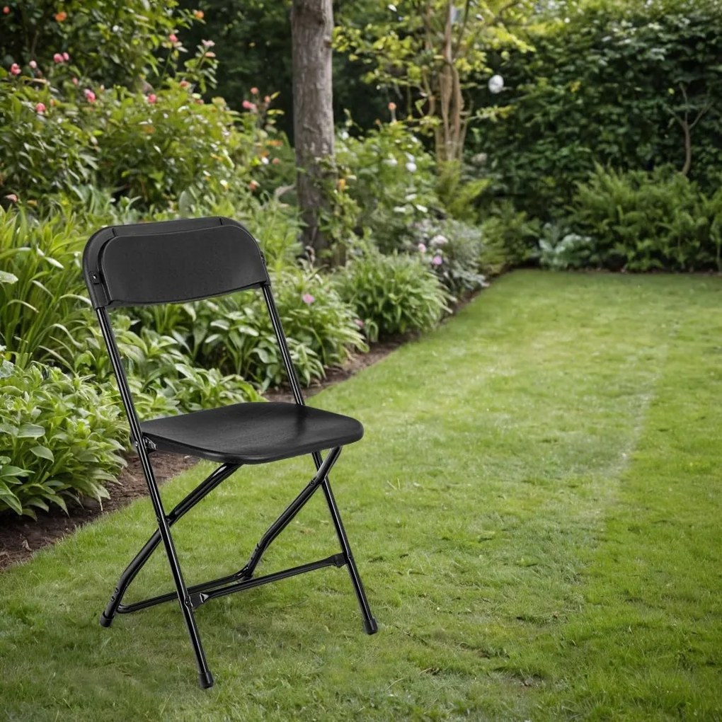 Skladacia cateringová stolička Simplo čierna