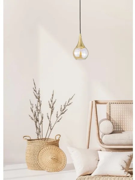 Luster na lanku LACRIMA HONEY 1xE27/60W/230V