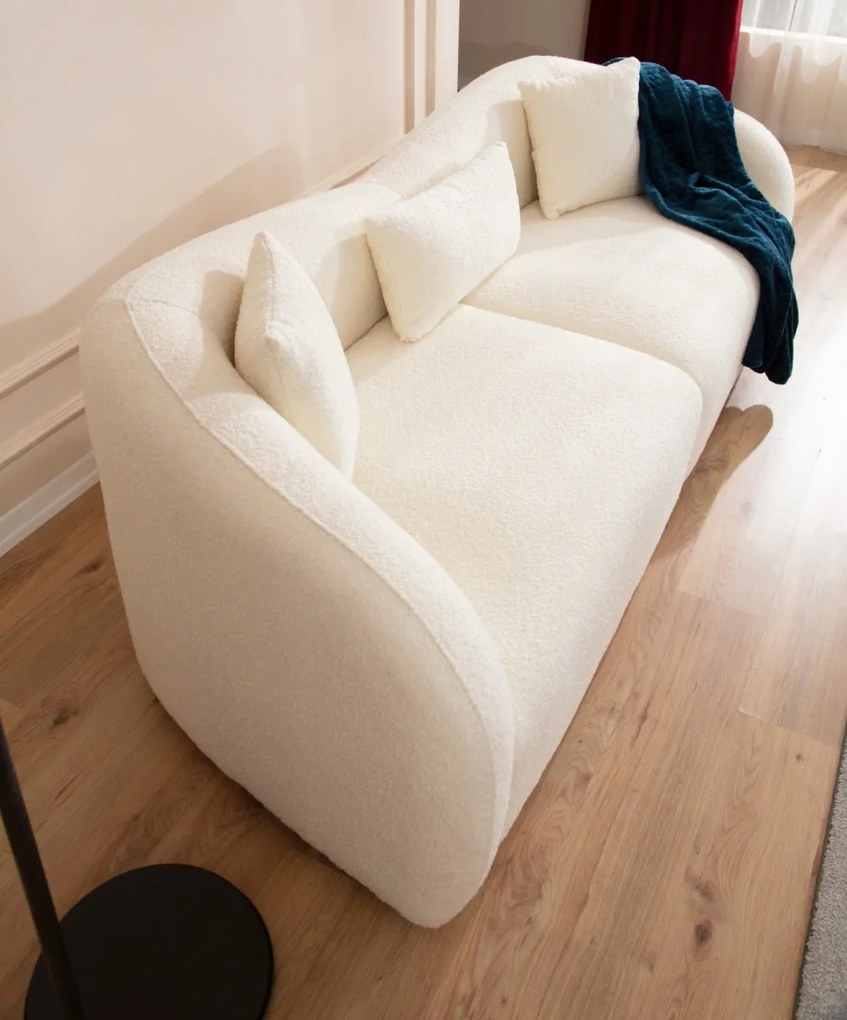 Trojmiestna pohovka Napoli 230 cm boucle krémová
