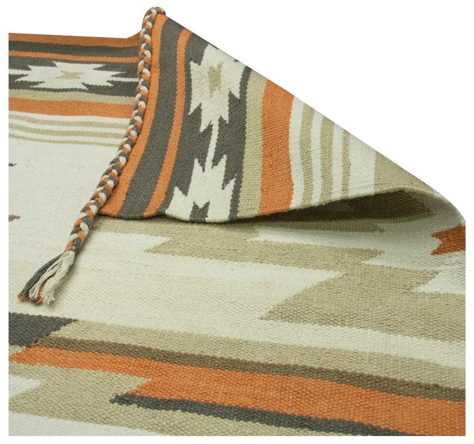 Obojstranný vonkajší koberec z recyklovaného plastu Green Decore Aztec, 90 x 150 cm