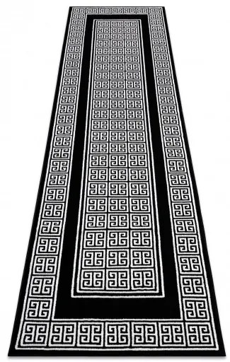 Dywany Łuszczów Behúň Gloss 6776 85 greek black/ivory - 80x200 cm