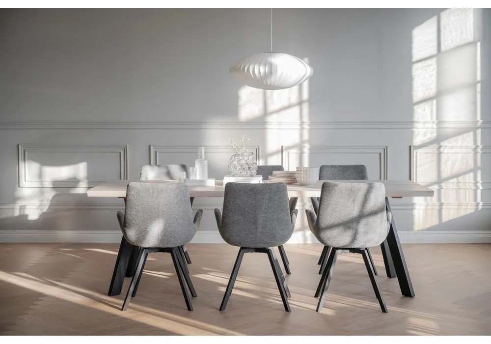 Sivé čalúnené jedálenské kreslá v súprave 2 ks Norwell – Rowico