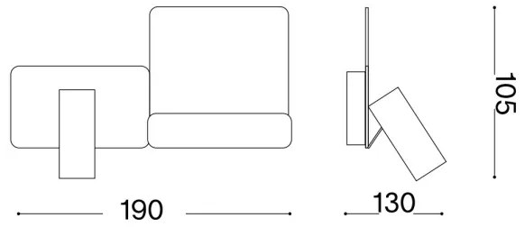Ideal Lux - LED Nástenné svietidlo KOMODO LED/4,5W/230V USB CRI 90 čierna