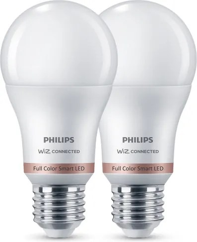 SADA 2x stmievateľné RGB LED žiarovky Philips SMART A60 E27/8,5W/230V 2200-6500K + diaľkové ovládanie
