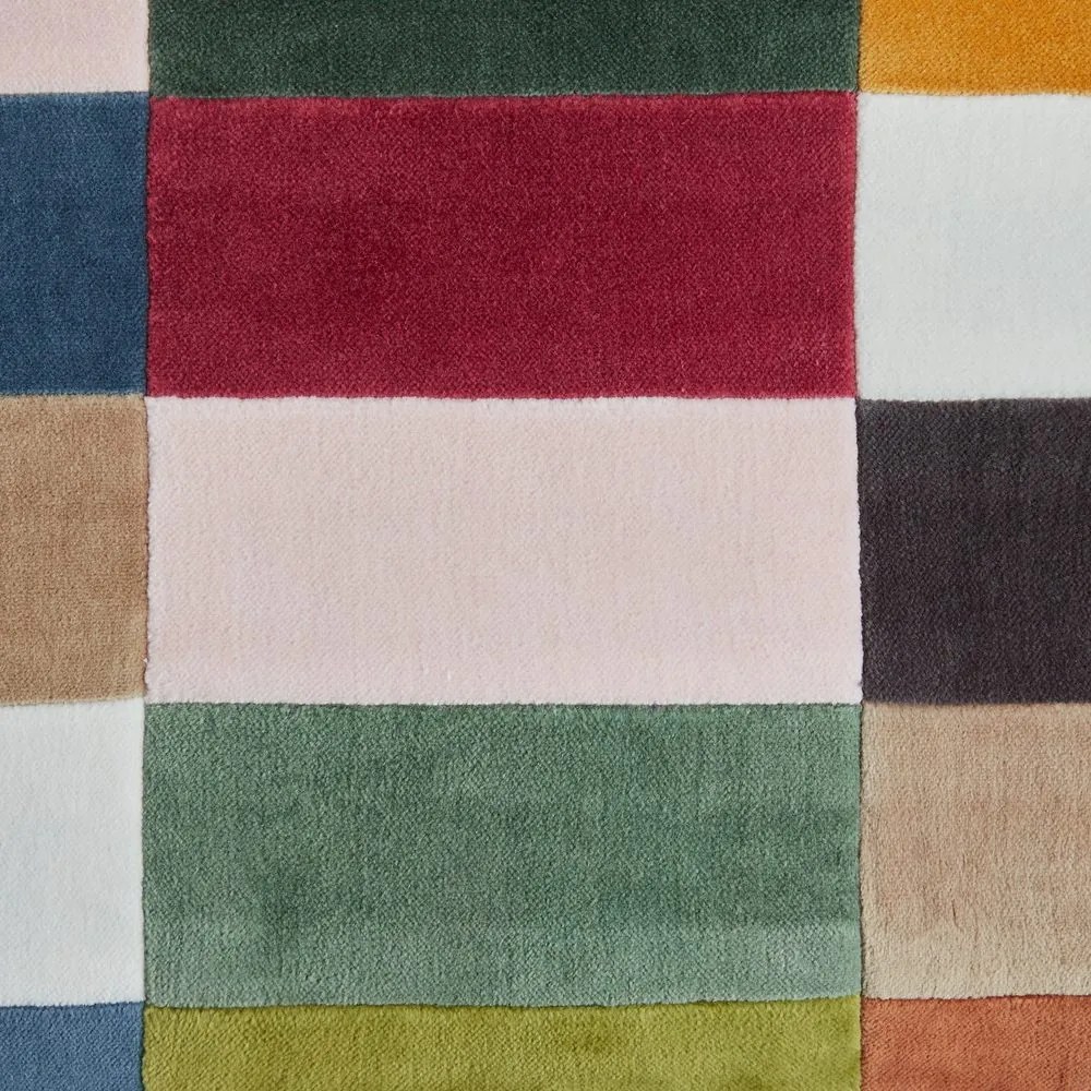 CHECKER VELVET Vankúš 40 x 70 cm – mix farieb