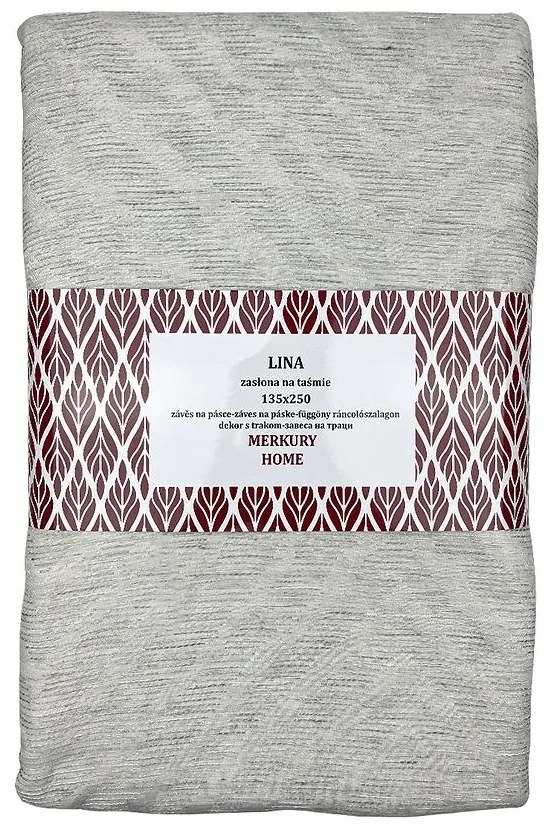 Záves Lina na páske 135x250 ecru Merkury Home