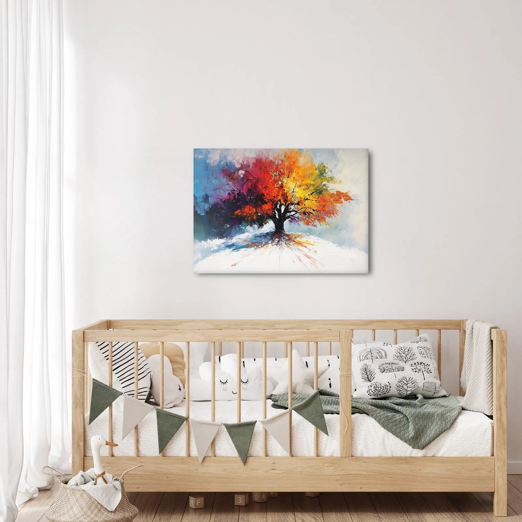 Obraz - Pestrofarebný strom (70x50 cm)