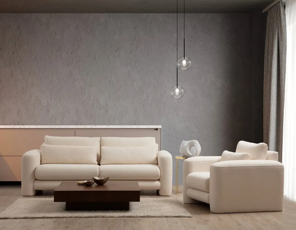 Designové křeslo Lily krémové