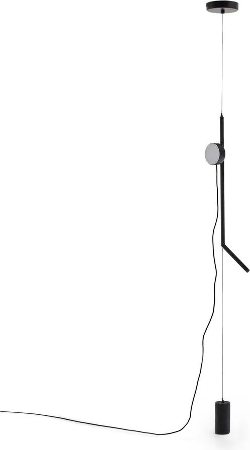 Čierna LED stmievateľná stojacia lampa (výška 339 cm) Orey – Kave Home