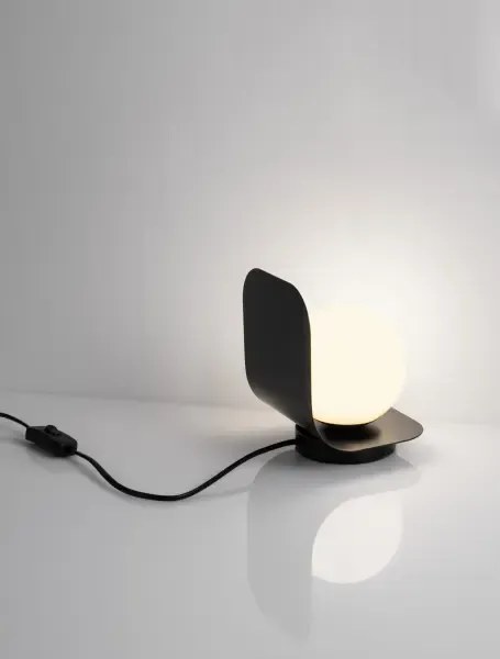 LED čierna stolná lampa Kamen