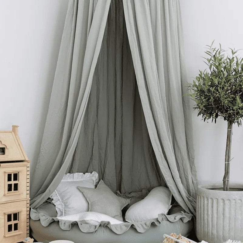 Baldachýn bavlnený púštne zelená maxi