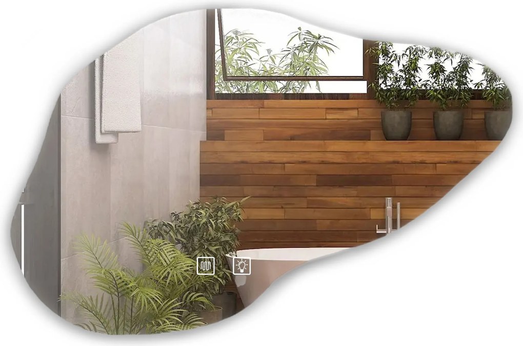 Rea Cloud B, LED kúpeľňové zrkadlo 100x70cm P11229, HOM-05502