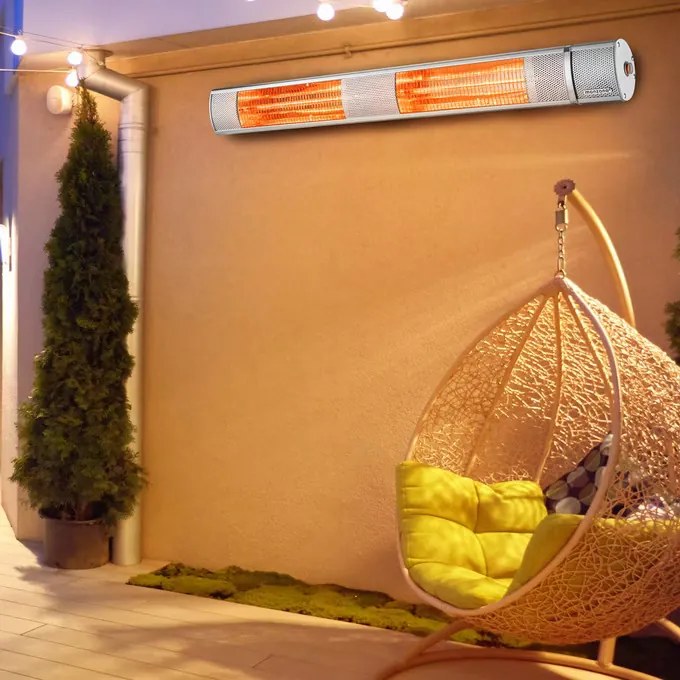 InternetovaZahrada Sálavý ohrievač 3000 W - strieborný