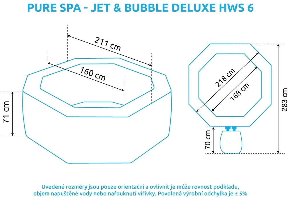 Intex | Vírivý bazén Pure Spa - Jet & Bubble Deluxe HWS 6 | 11400256