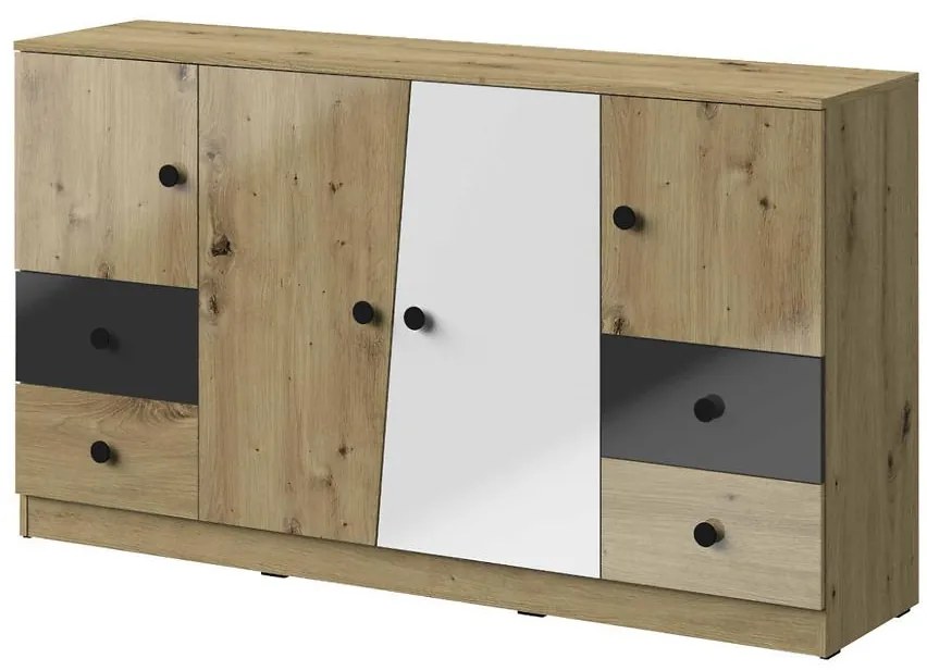 Komoda Nero 06 160 – Čierna Lesk