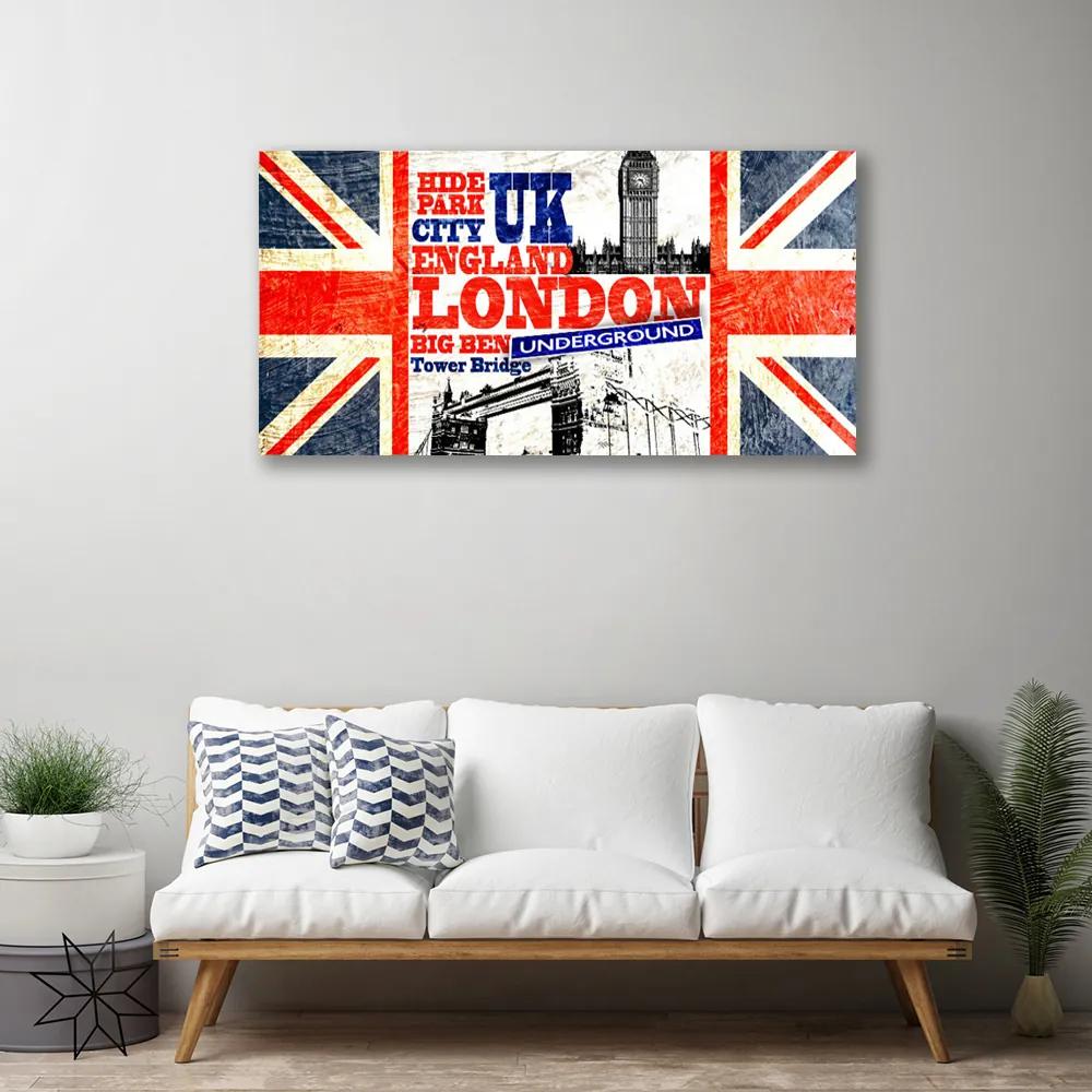 Obraz Canvas Londýn vlajka umenie 140x70 cm