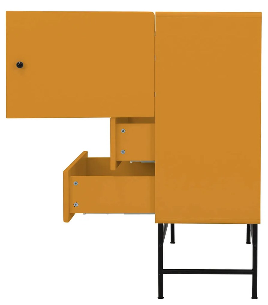 Komoda tailok 106 x 107 cm horčicová MUZZA