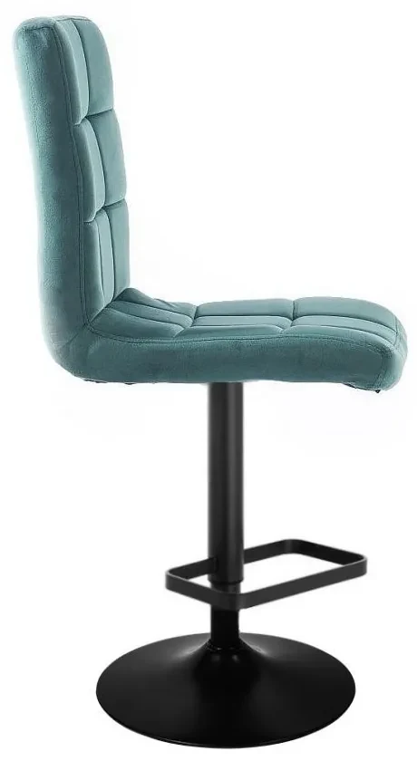 LuxuryForm DESIGN Barová stolička TOLEDO VELUR na čiernom tanieri - zelená